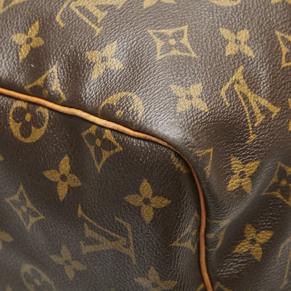Louis Vuitton Bag Monogram Brown Boston Keepall Leather Bandouliere - Picture 8 of 9